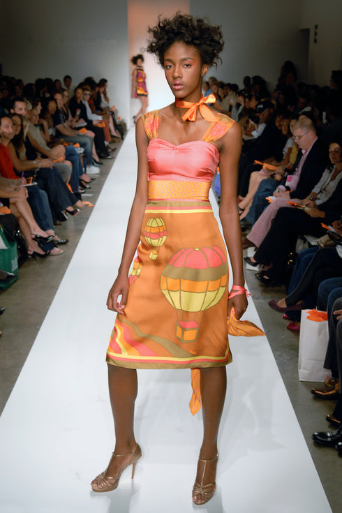 Ebony "Summer Sky" Silk Scarf Dress